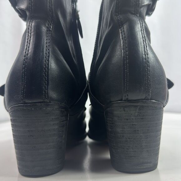 Rag & Bone Harper Moto Black Leather Women's Ankle Boots - Picture 6 of 16